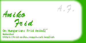 aniko frid business card